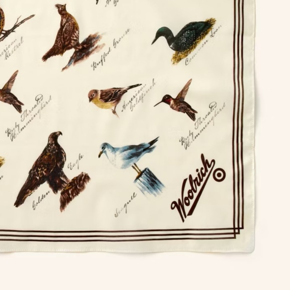 Woolrich x Target Adult Bird Motif Cotton Bandana - Woolrich x Target Cream Mult - Picture 3 of 4